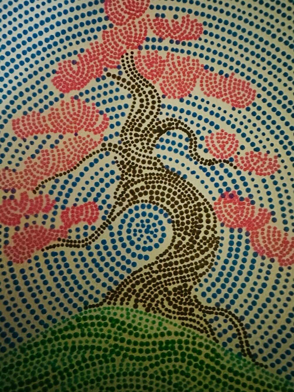 Dot Art Landscapes Cherry Blossom Bonsai Tree